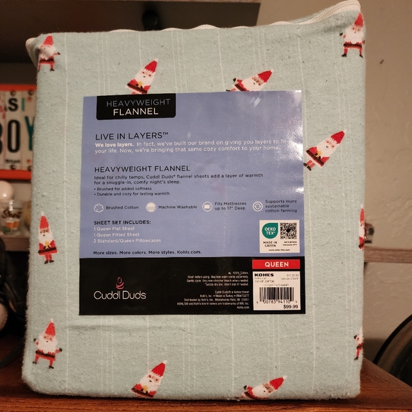 Cuddl Duds Heavyweight Flannel Queen Sheet Set - Picture 2 of 2